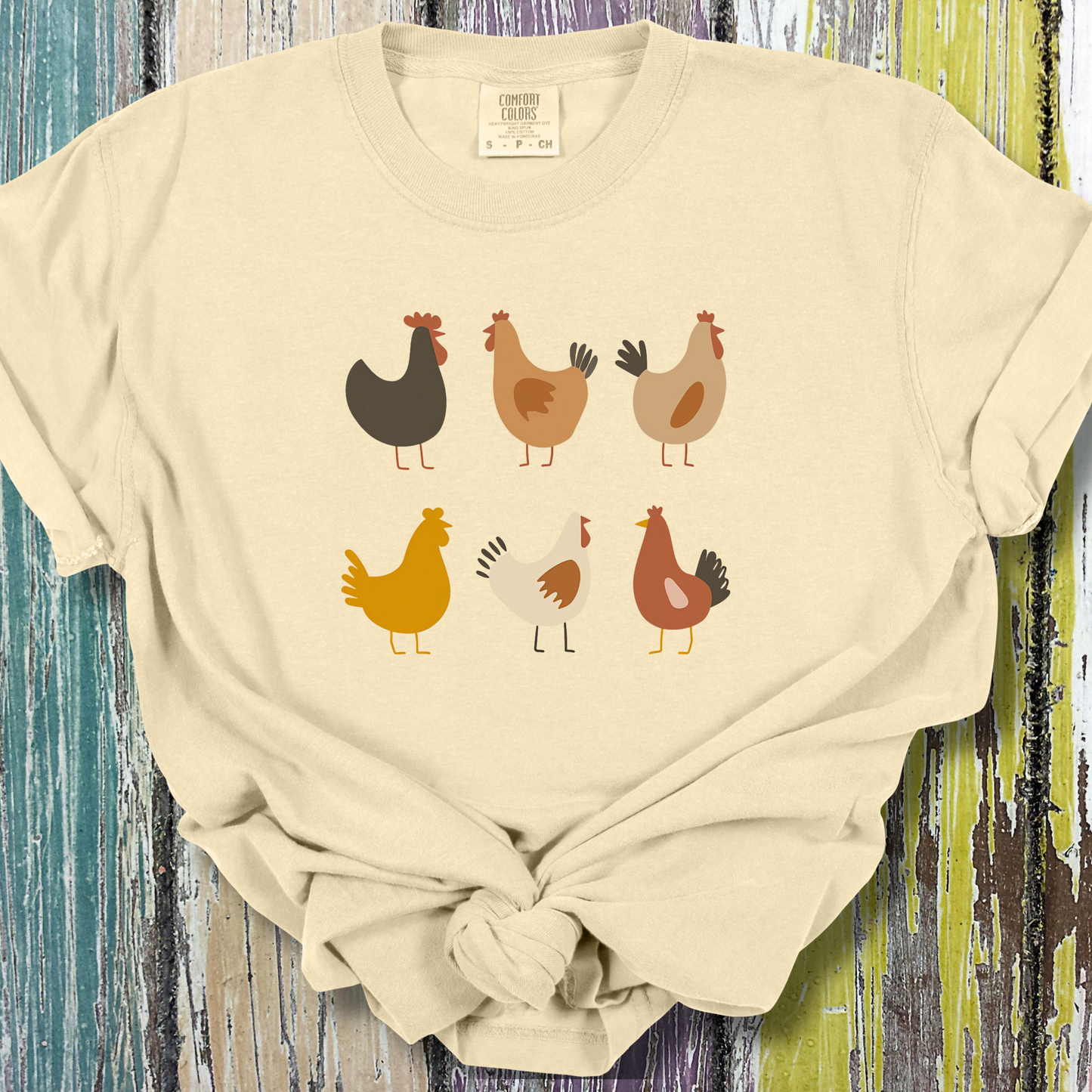 Six Simple Chickens Comfort Colors Unisex TShirt