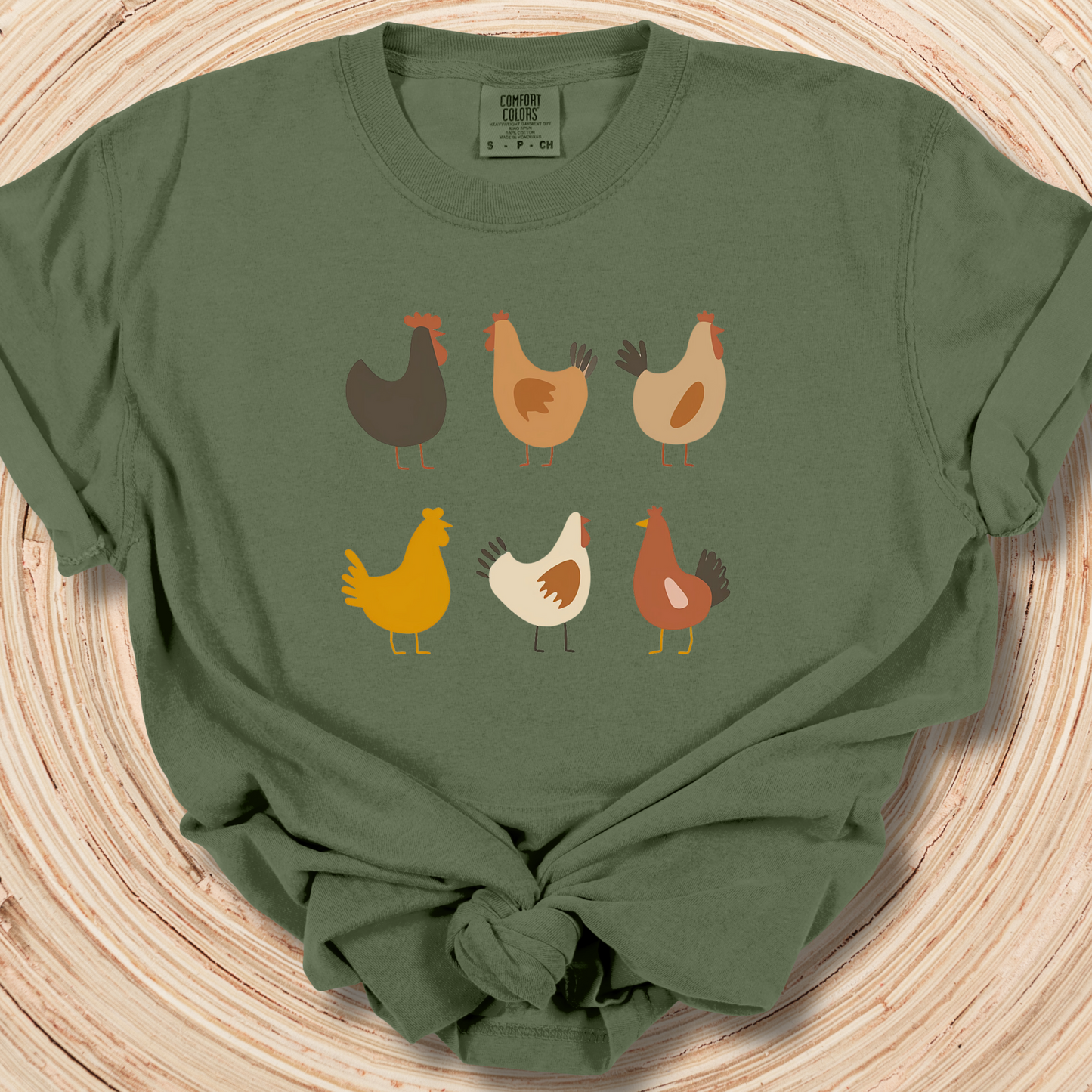 Six Simple Chickens Comfort Colors Unisex TShirt