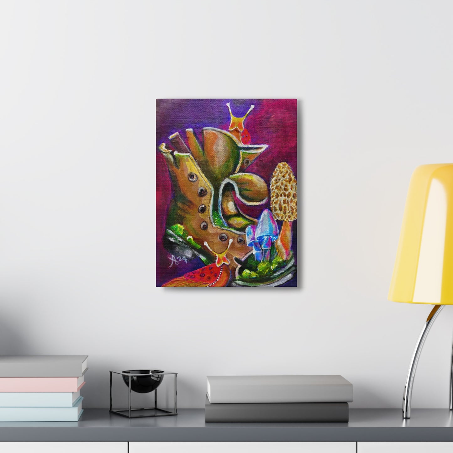 Fine Art Canvas - Psilly Pslugs from Mama Mosaic Artworks