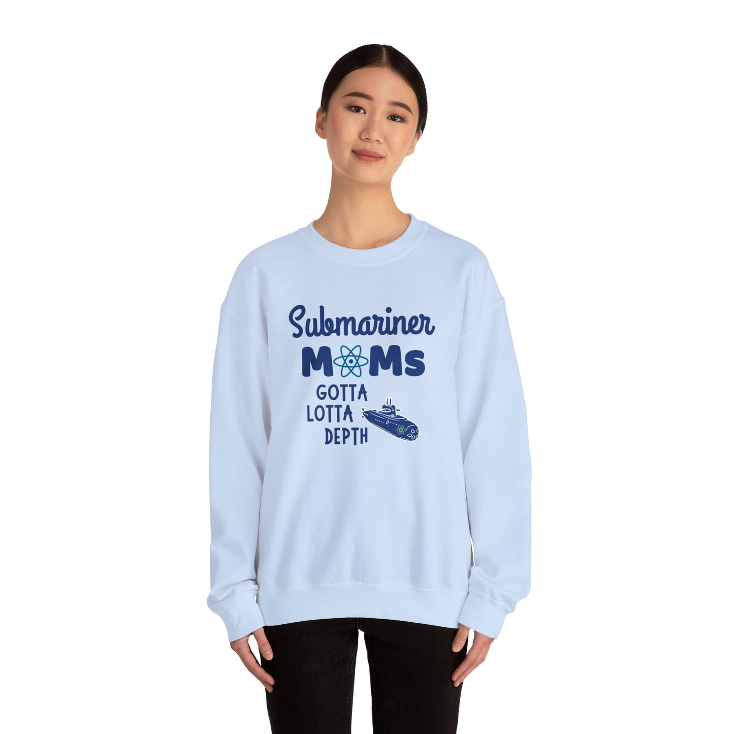 Submariner Moms Gotta Lotta Depth Unisex Crewneck Sweatshirt - Inclusive Sizes S to 5XL