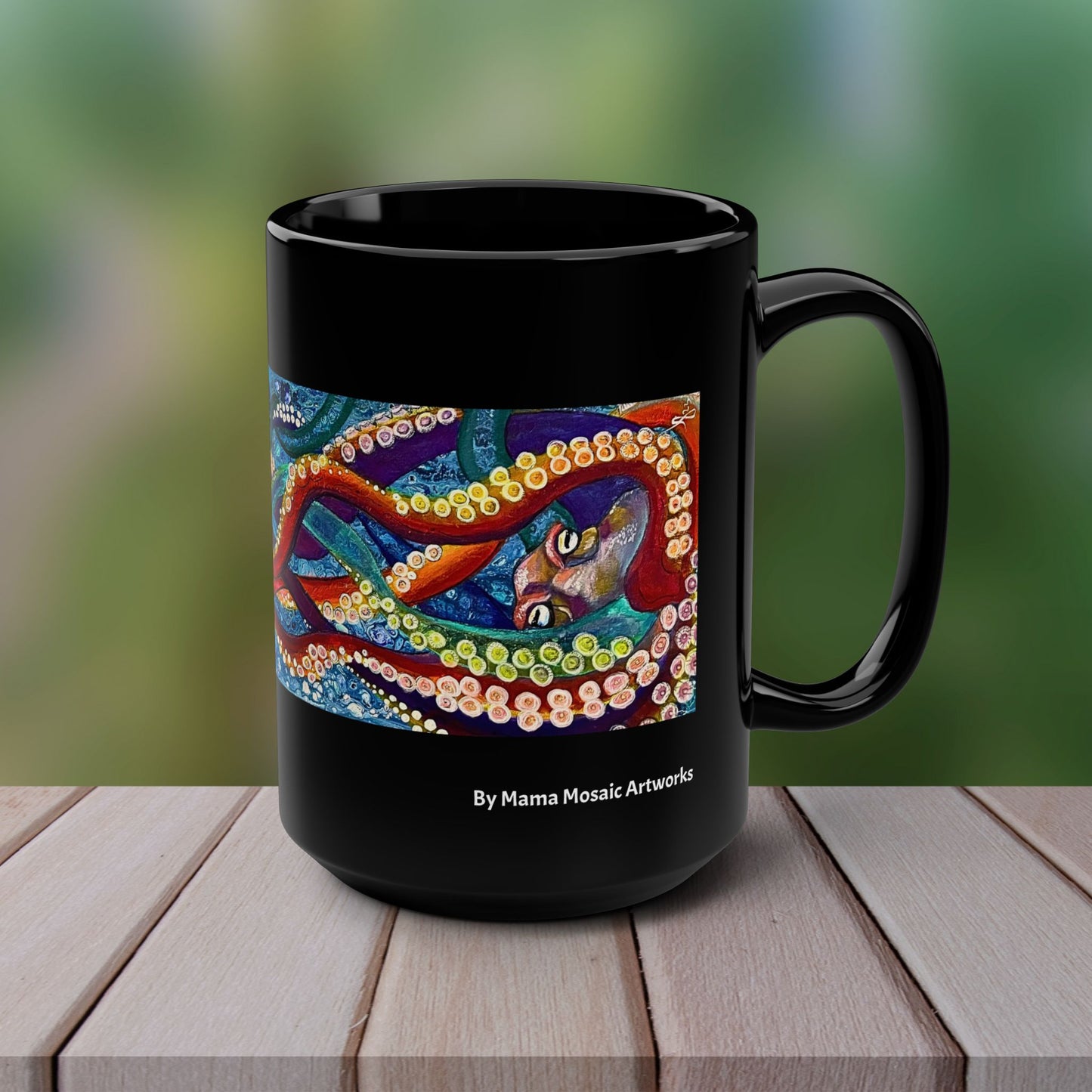 Octopus Mug - Original Art, Drift and Tangle from Mama Mosaic Artworks