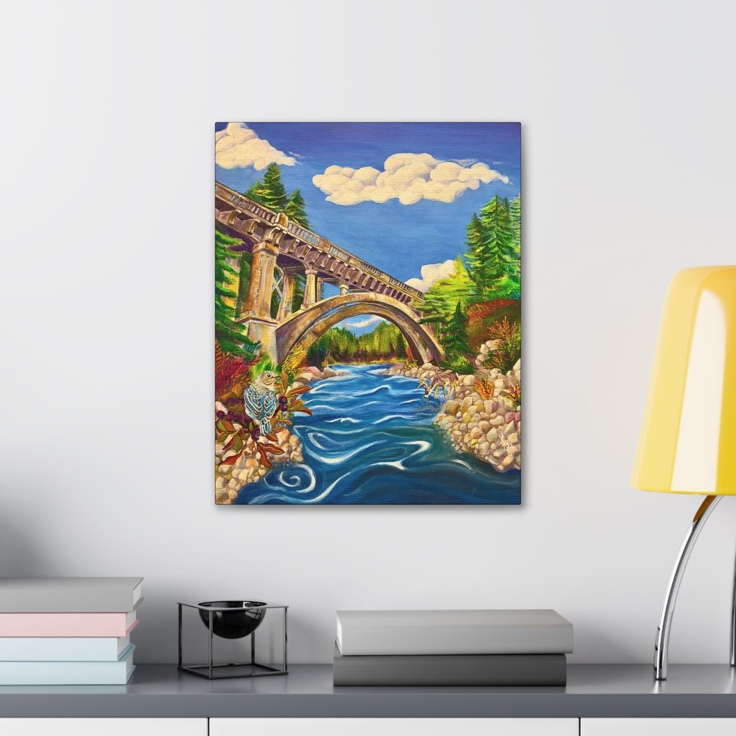 Canvas Wall Art - Rainbow Bridge from Mama Mosaic Artworks