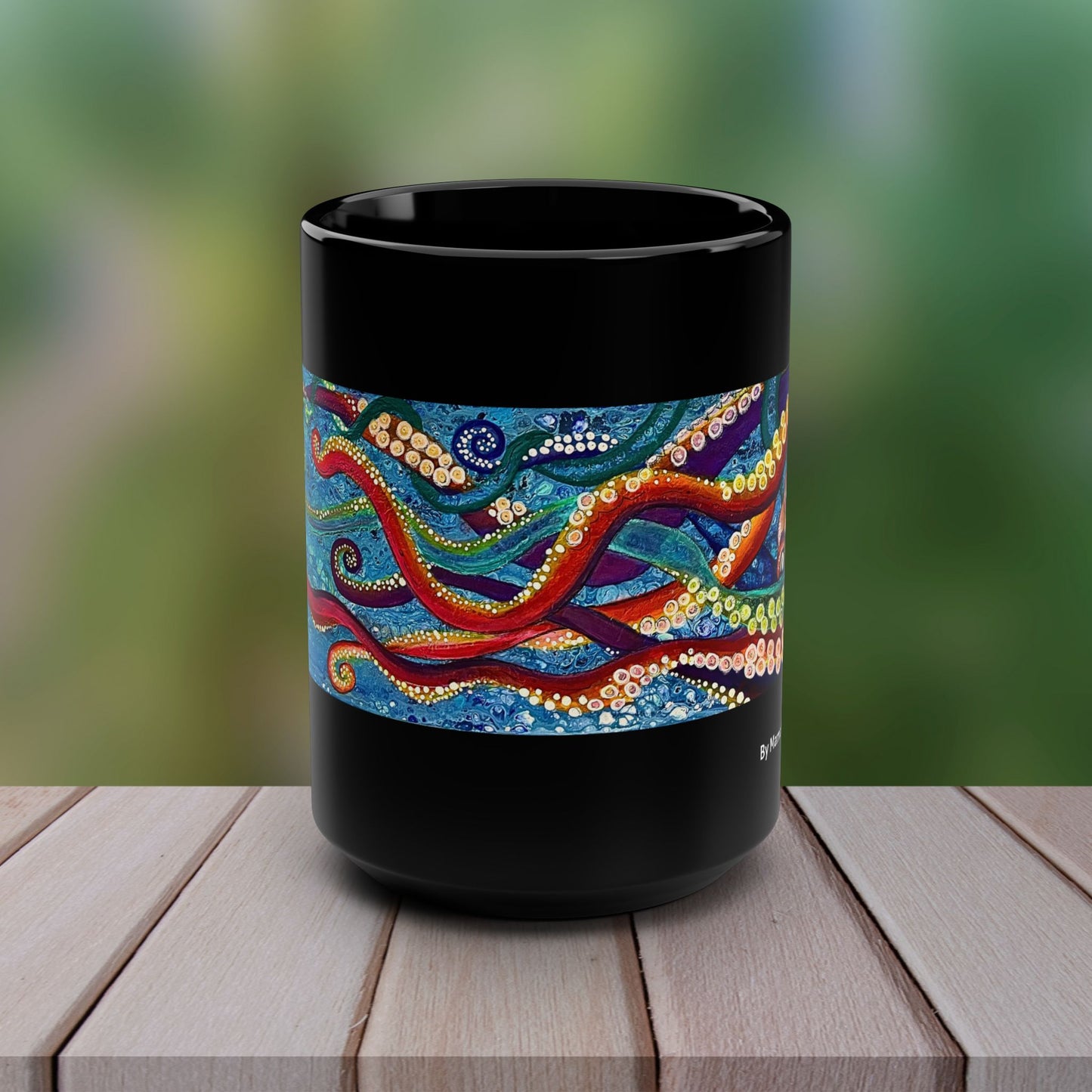 Octopus Mug - Original Art, Drift and Tangle from Mama Mosaic Artworks