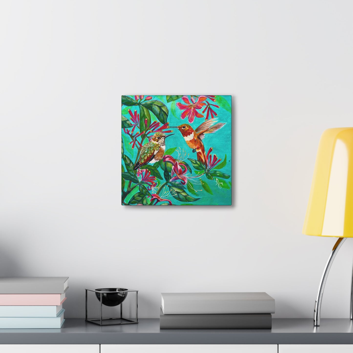 Canvas Wall Art - Rufous Hummingbirds Gallery Canvas From Mama Mosaic Artworks