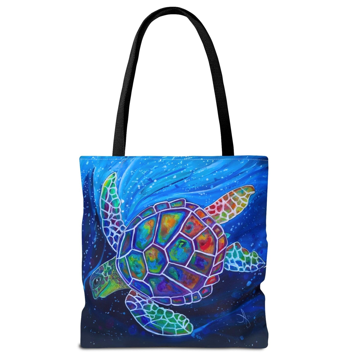 Flying Turtle Tote Bag from Mama Mosaic Artworks - Clean Our Seas