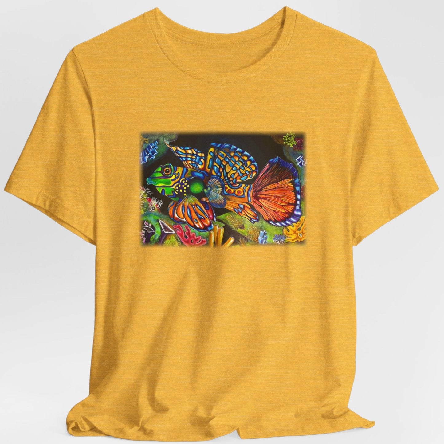 Tropical Fish Unisex TShirt - Portrait of Mandarin Goby from Mama Mosaic Artworks