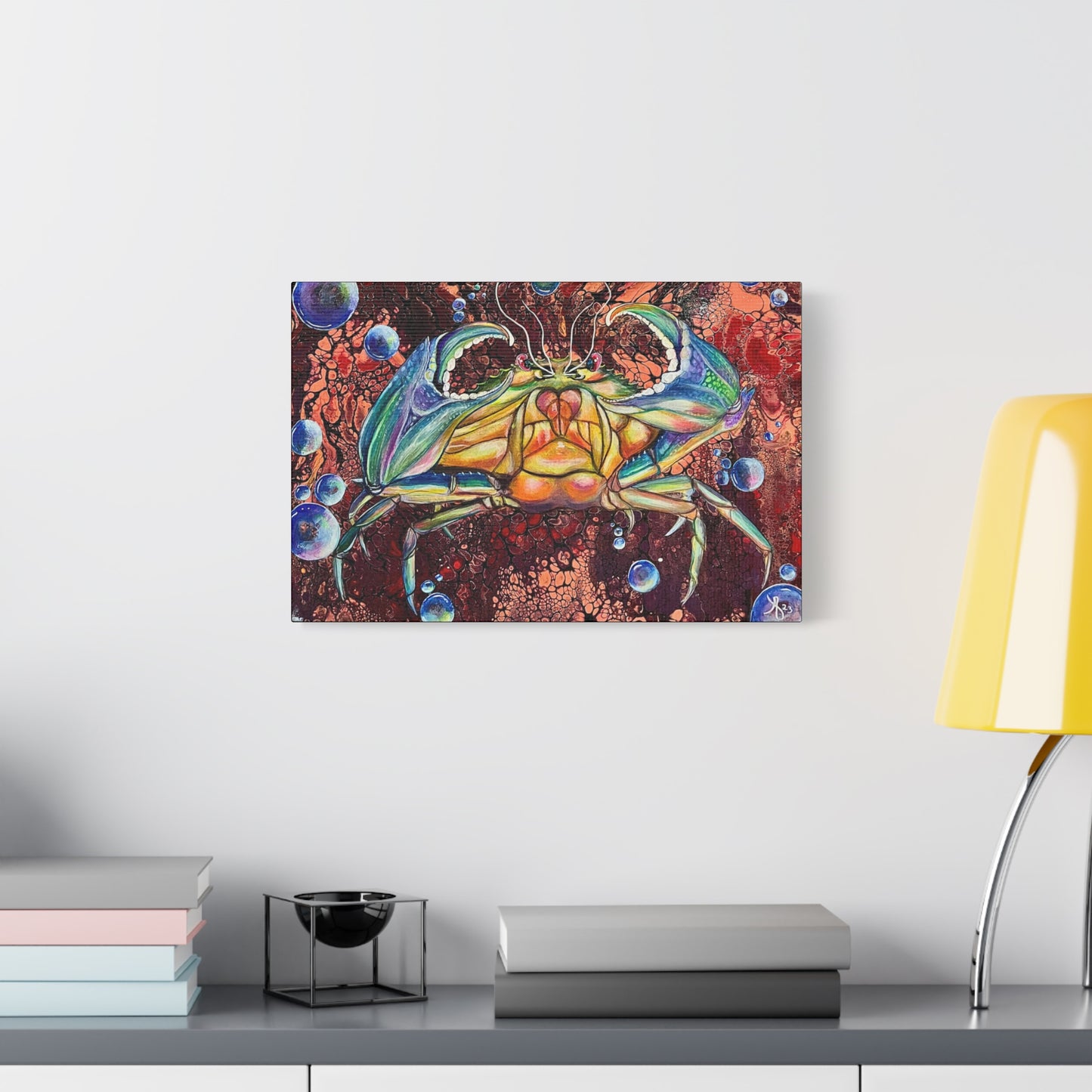 Crab on a Thermal Vent Canvas Wall Art