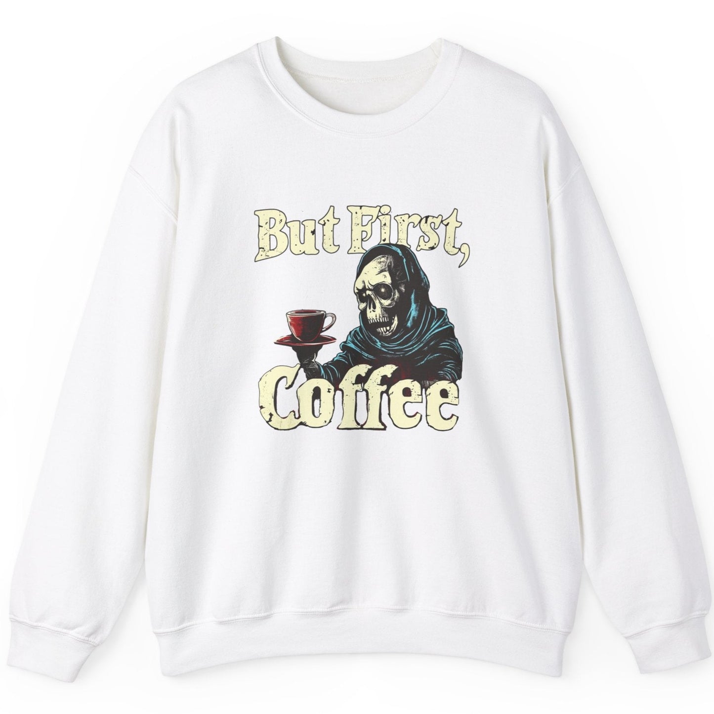 Coffee First Reaper Unisex Crewneck Sweatshirt