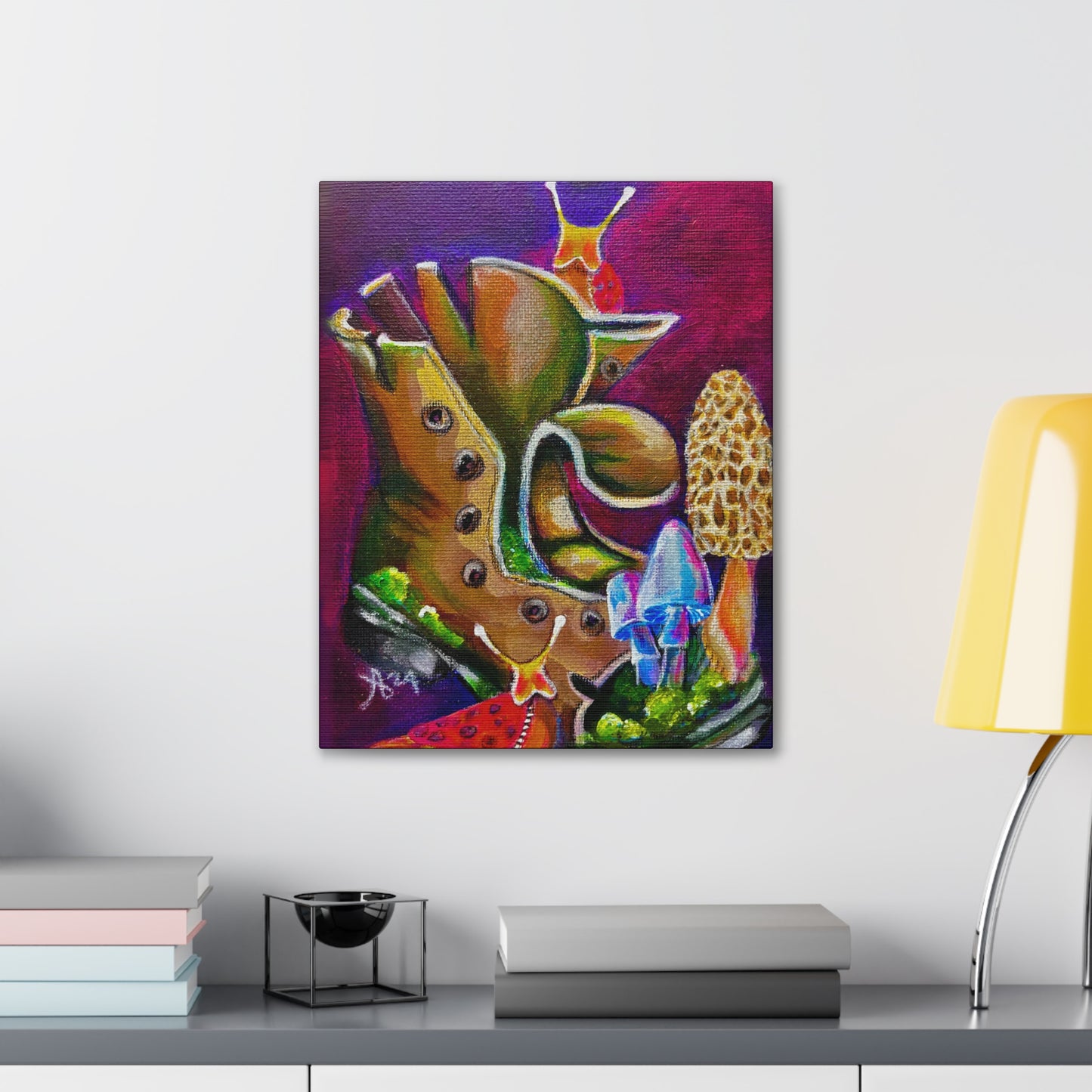 Fine Art Canvas - Psilly Pslugs from Mama Mosaic Artworks