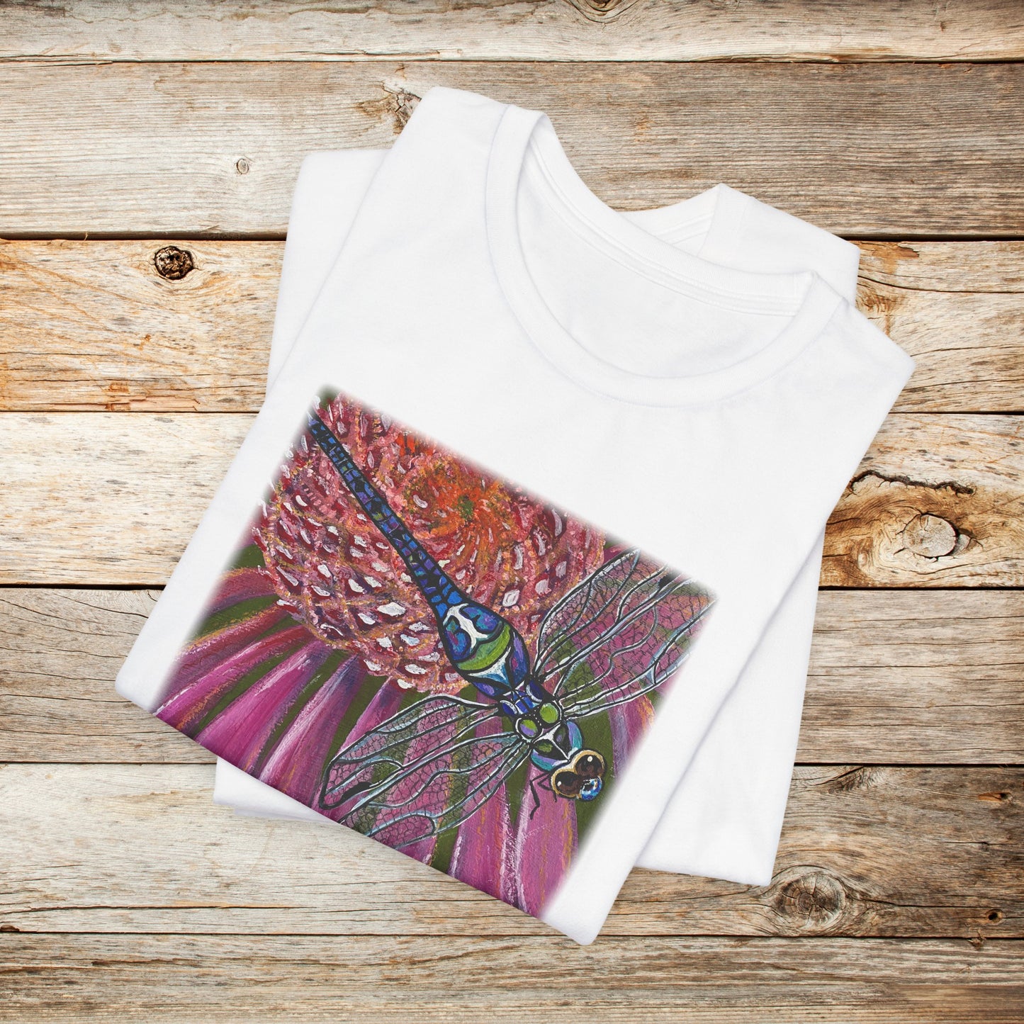 Dragonfly Unisex TShirt - Garden Jewel from Mama Mosaic Artworks