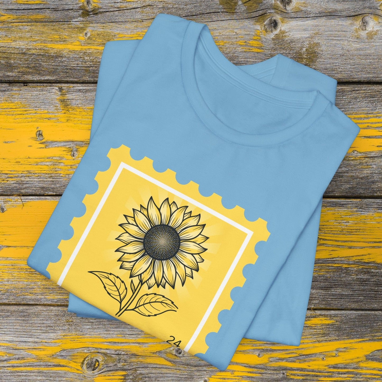 Sunflower Sunburst Stamp Unisex TShirt