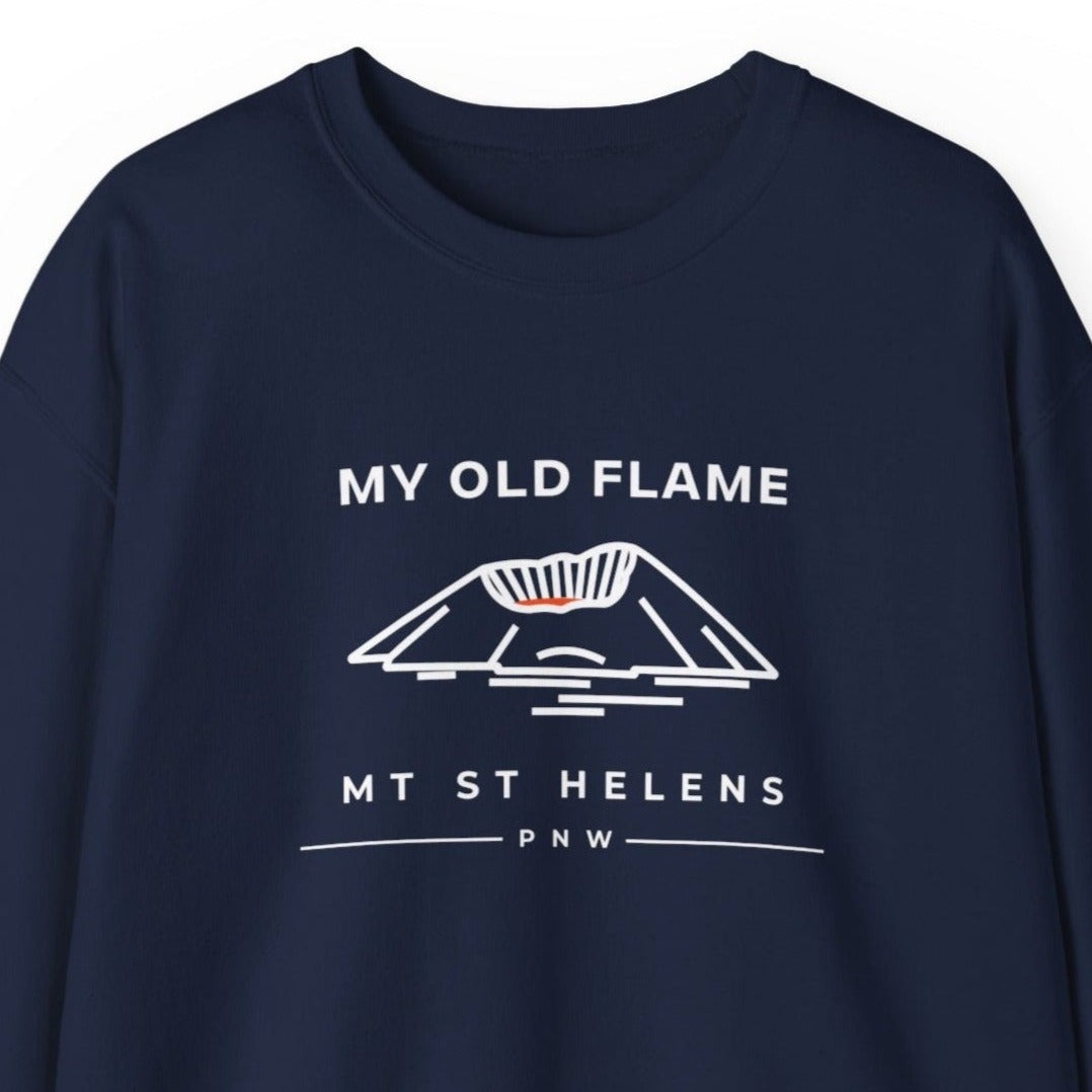 Sweatshirt - My Old Flame Mt St Helens Unisex Crewneck