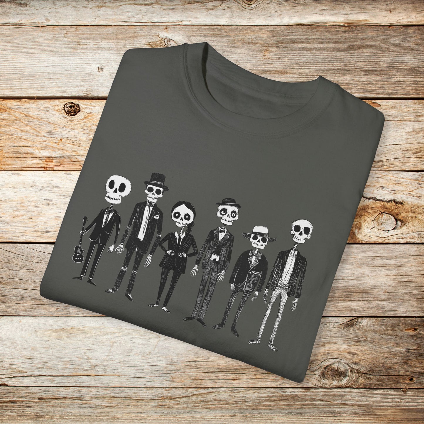 Spooky Skeleton Family TShirt - Comfort Colors Unisex Crew