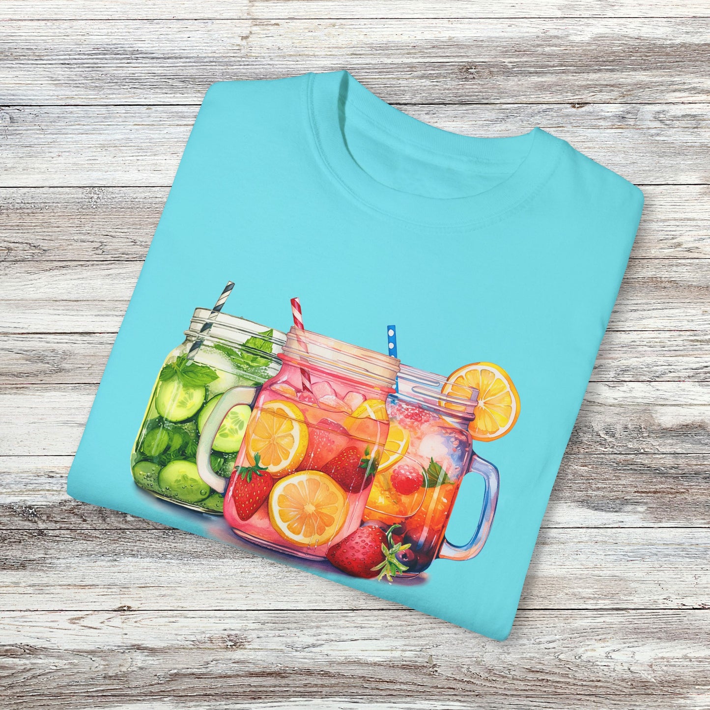 Mason Jar Summertime Drinks Comfort Colors Unisex TShirt