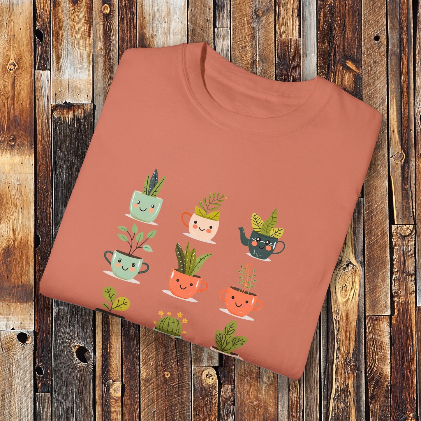 Kawaii Plants in Cups Comfort Colors Unisex TShirt