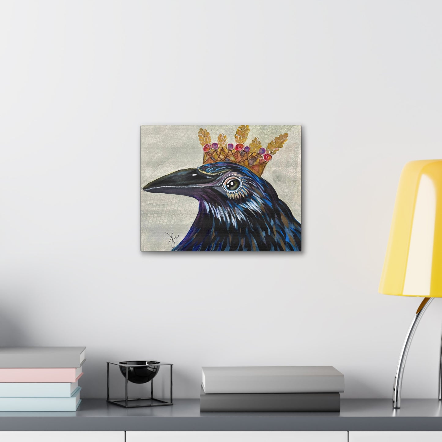 Fine Art Canvas - King Crow from Mama Mosaic Artworks