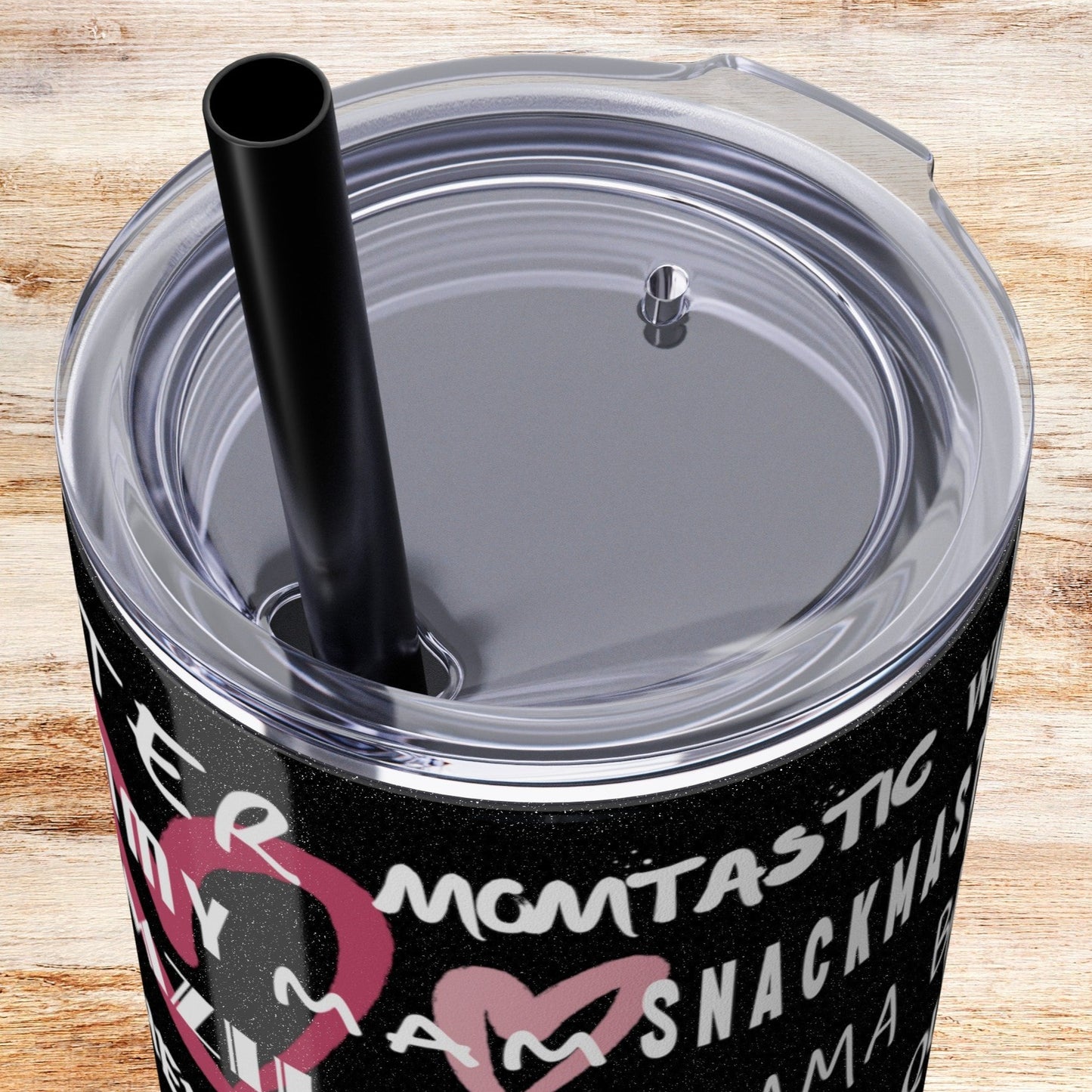 Mom Nicknames - 20oz Skinny Tumbler with Matching Straw