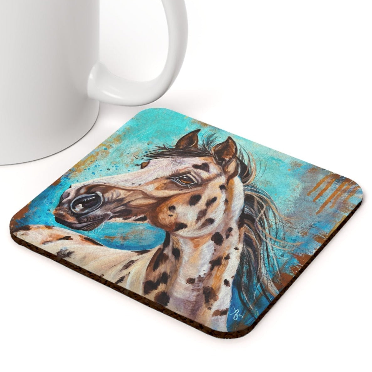 Gypsy the Appaloosa Coasters - from Mama Mosaic Artworks with Cork Back