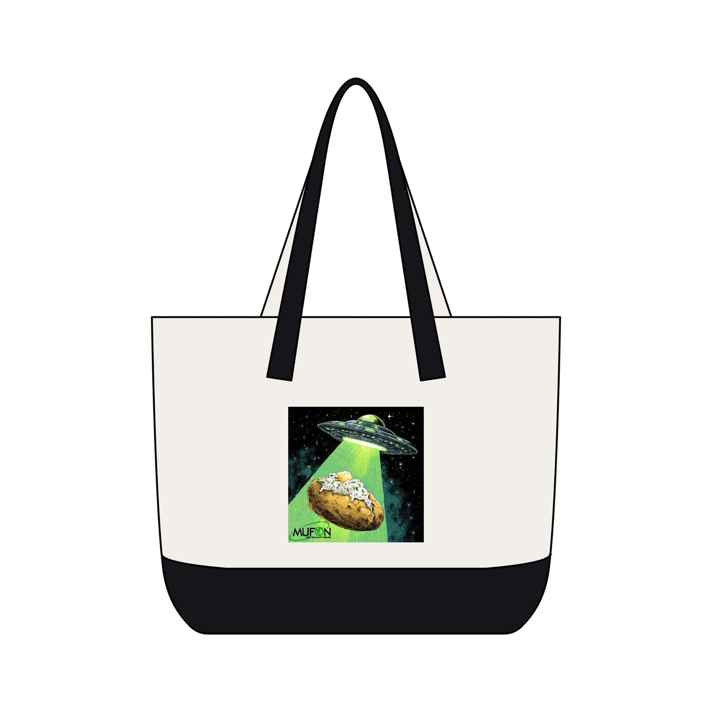 MUFON Idaho Baked Potato UFO Zippered Canvas Tote