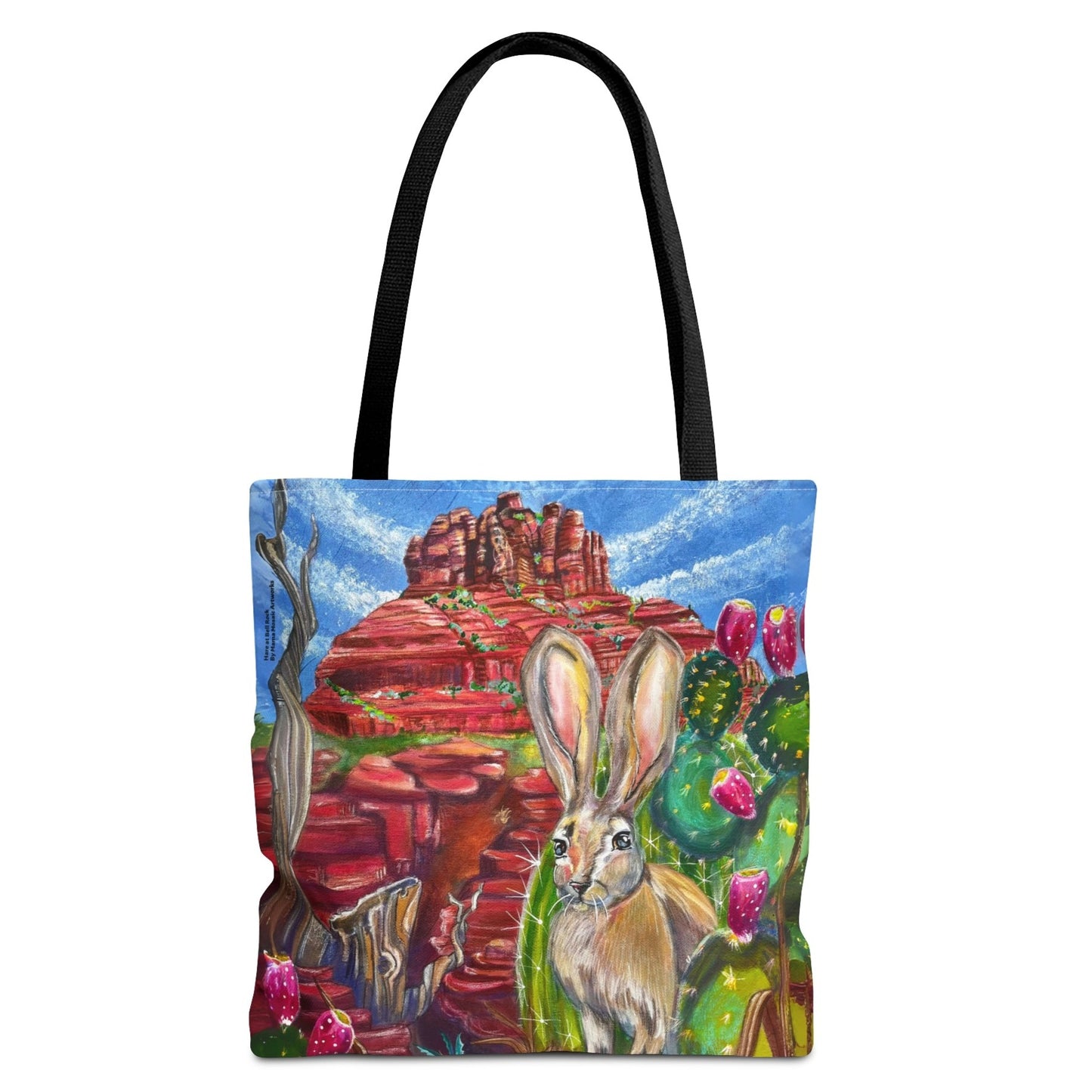 Sedona Hare Tote Bag - 3 Sizes - Hare at Bell Rock from Mama Mosaic Artworks