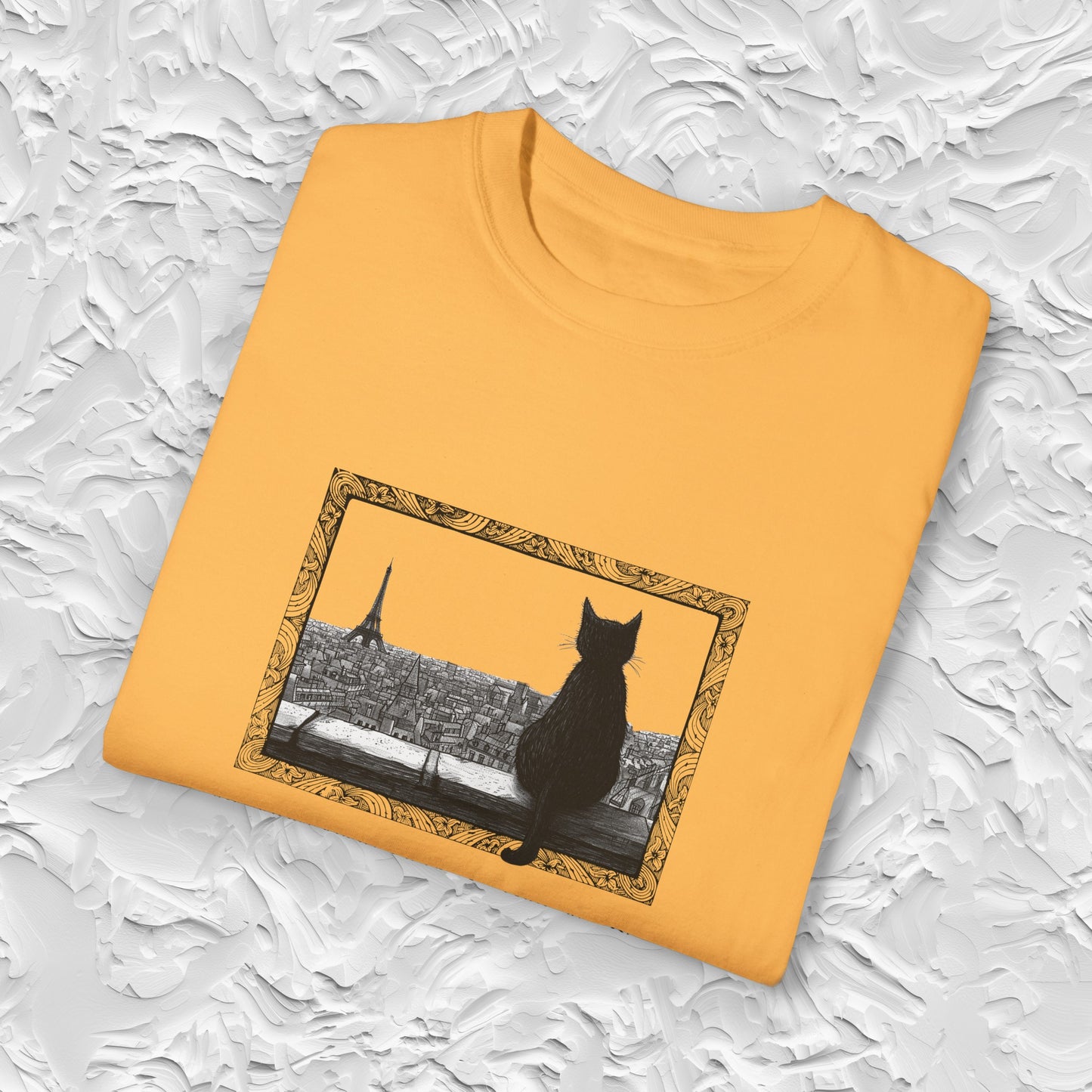 Paris Cat Comfort Colors Unisex TShirt