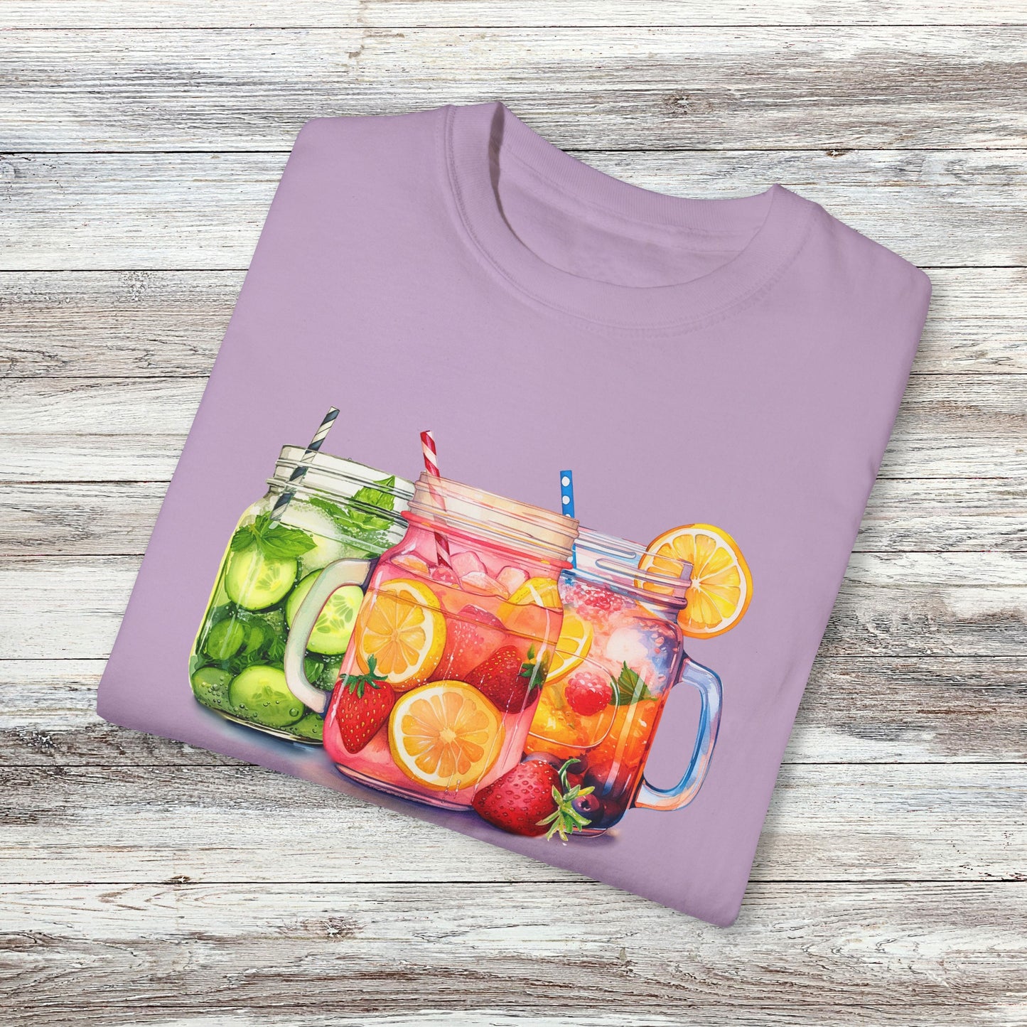 Mason Jar Summertime Drinks Comfort Colors Unisex TShirt