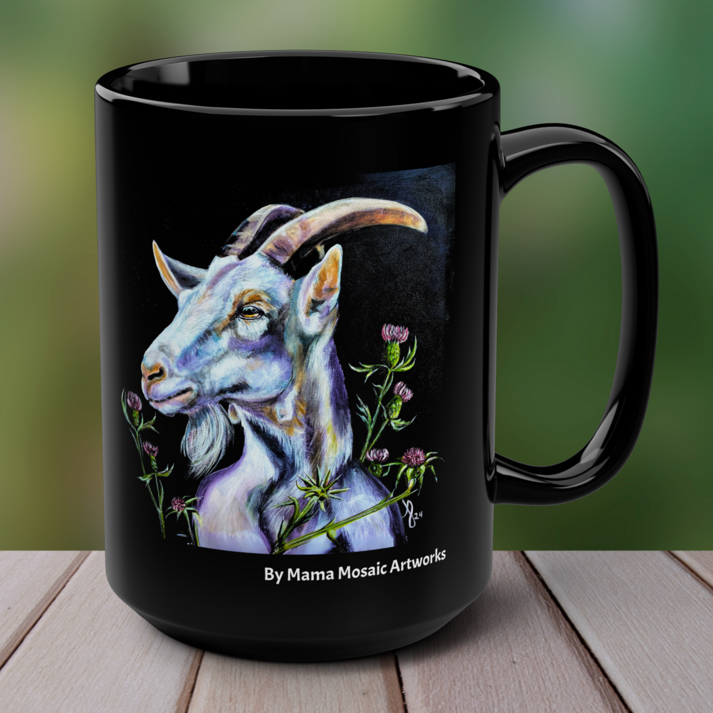 Mug - Goat in Thistles from Mama Mosaic Artworks