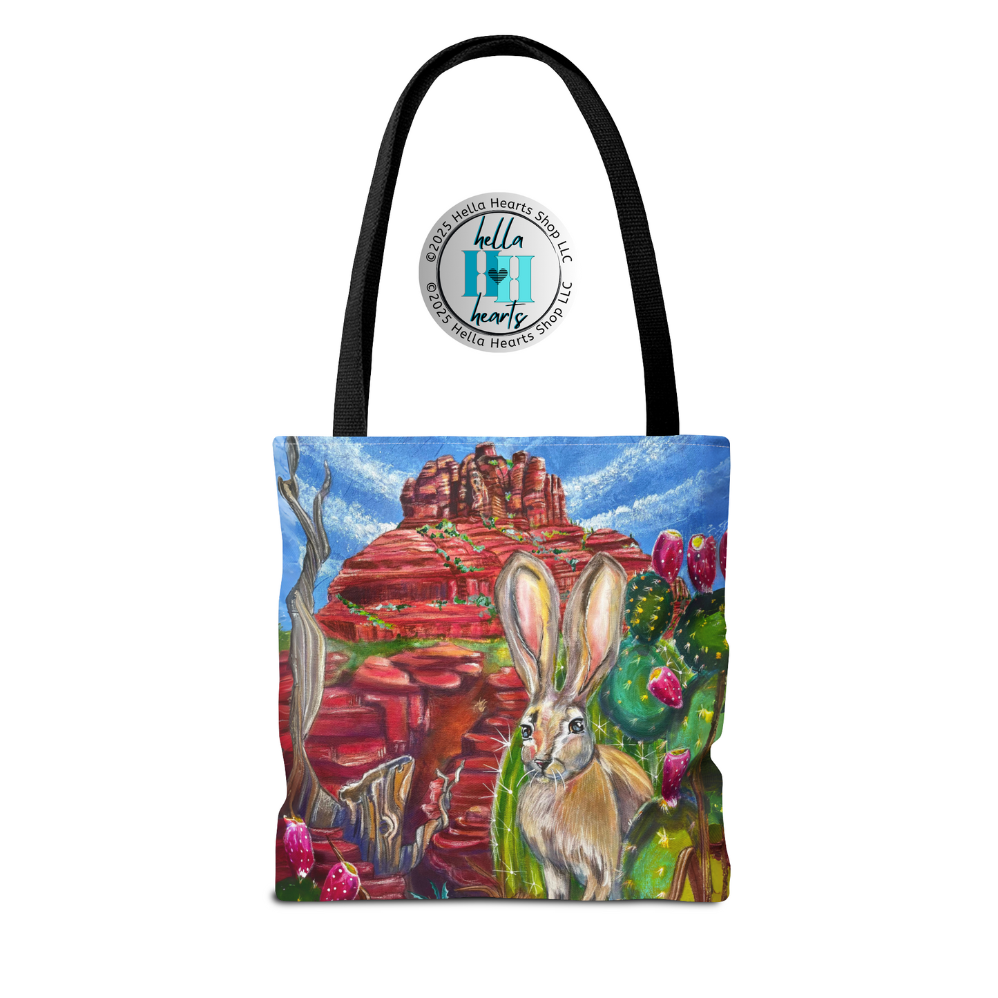 Sedona Hare Tote Bag - Original Art, Hare at Bell Rock from Mama Mosaic Artworks - 3 Sizes