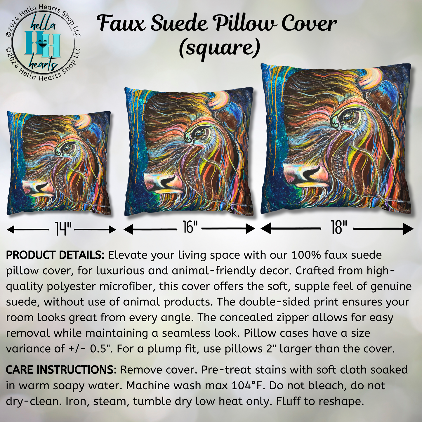 Bison Throw Pillow Cover - Faux Suede 3 Sizes - Be Strong, Adapt and Survive from Mama Mosaic Artworks