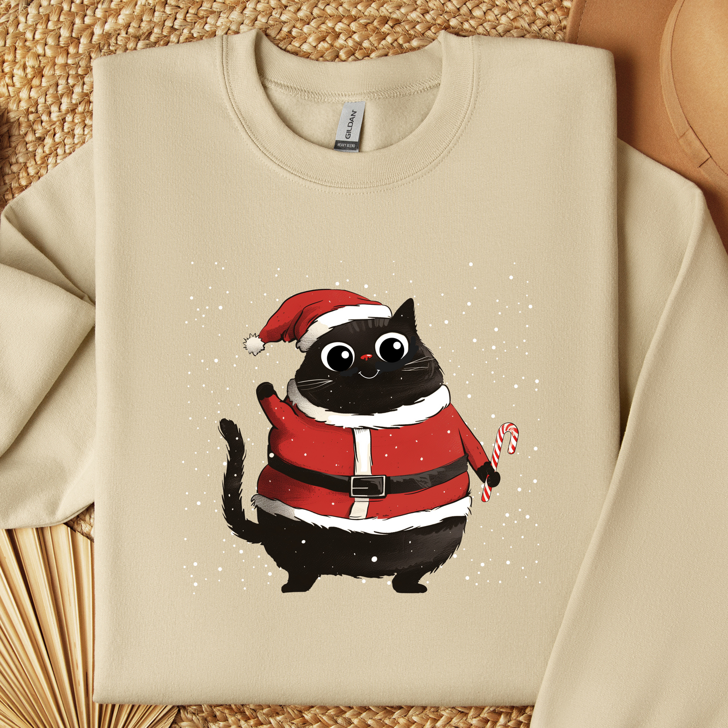 Santa Cat Crewneck Sweatshirt - Unisex Crew