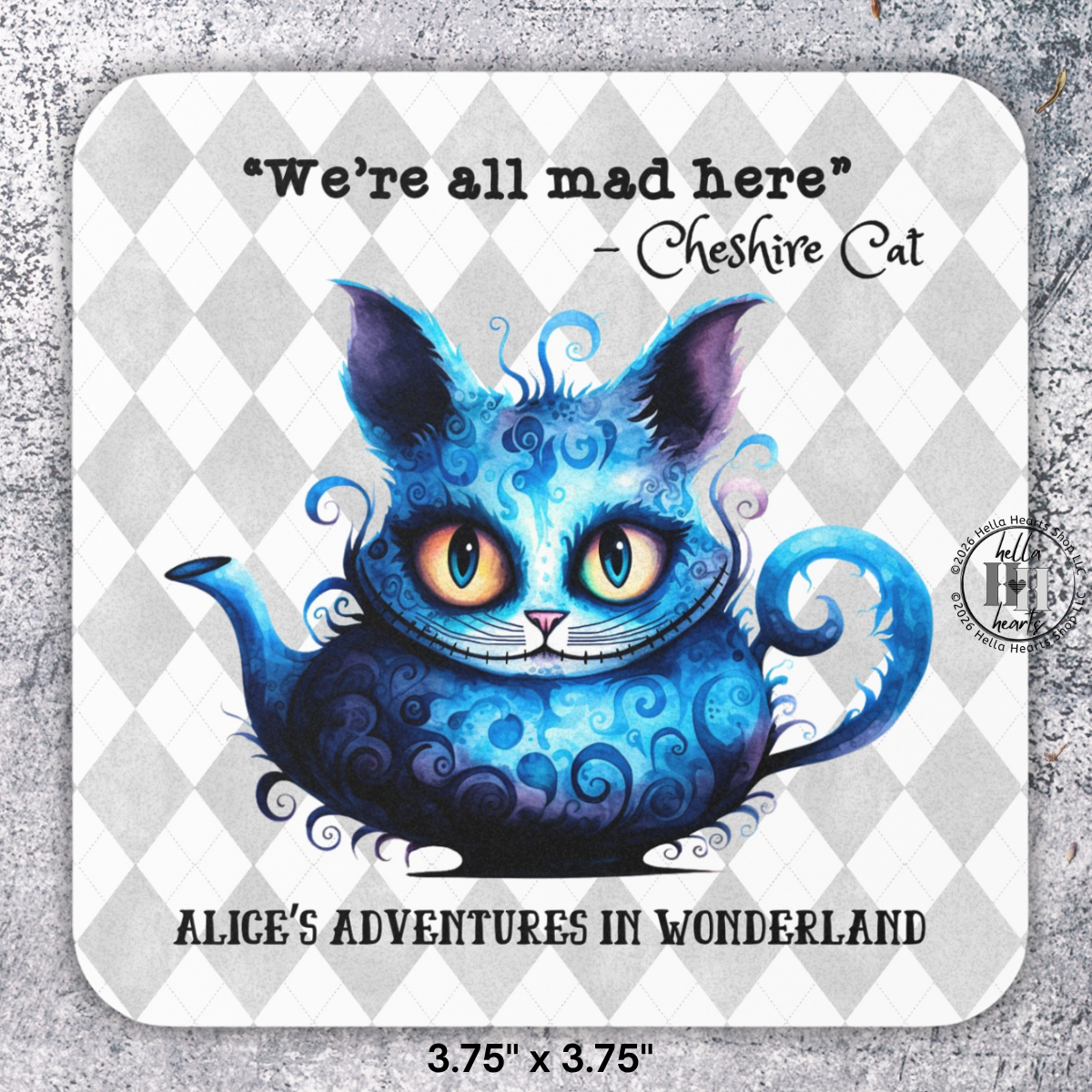 Alice in Wonderland Book Coasters - 7 Designs
