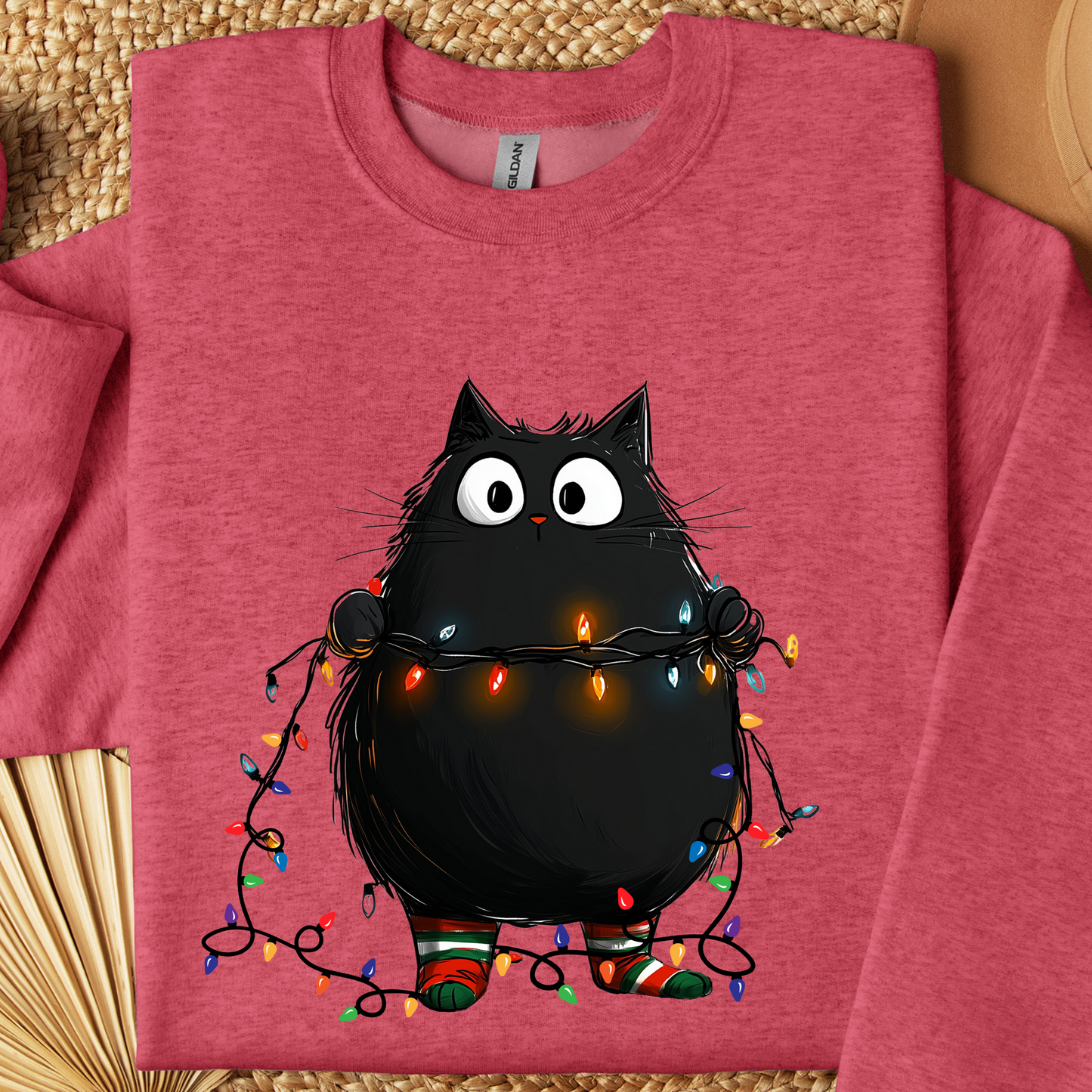 Christmas Cat Sweatshirt Unisex Crew