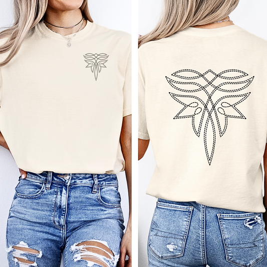 Boot Stitch TShirt - Retro Cowgirl Comfort Colors Unisex Crew