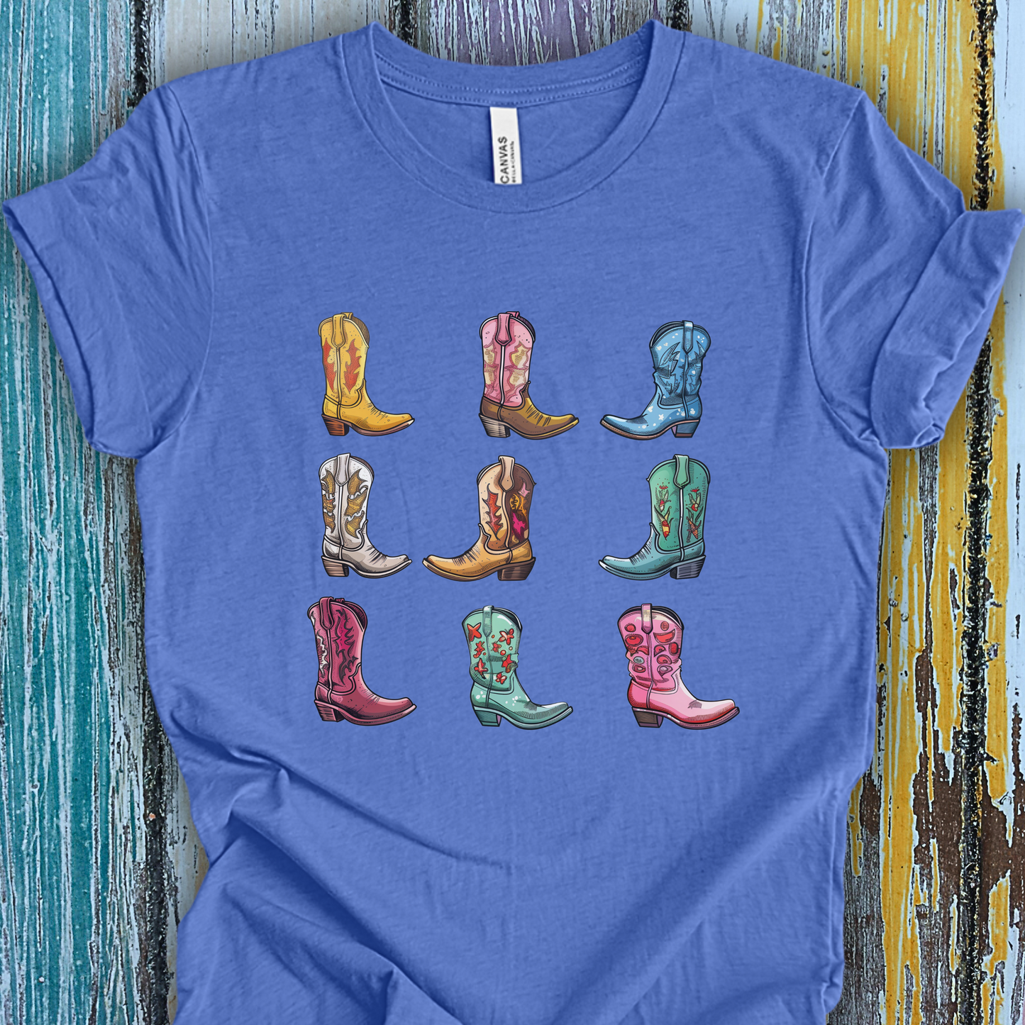 Cowgirl Boots TShirt - Buncha Boots Unisex Crew