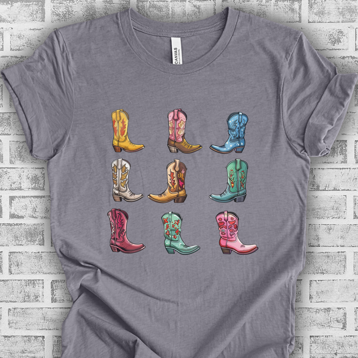 Cowgirl Boots TShirt - Buncha Boots Unisex Crew