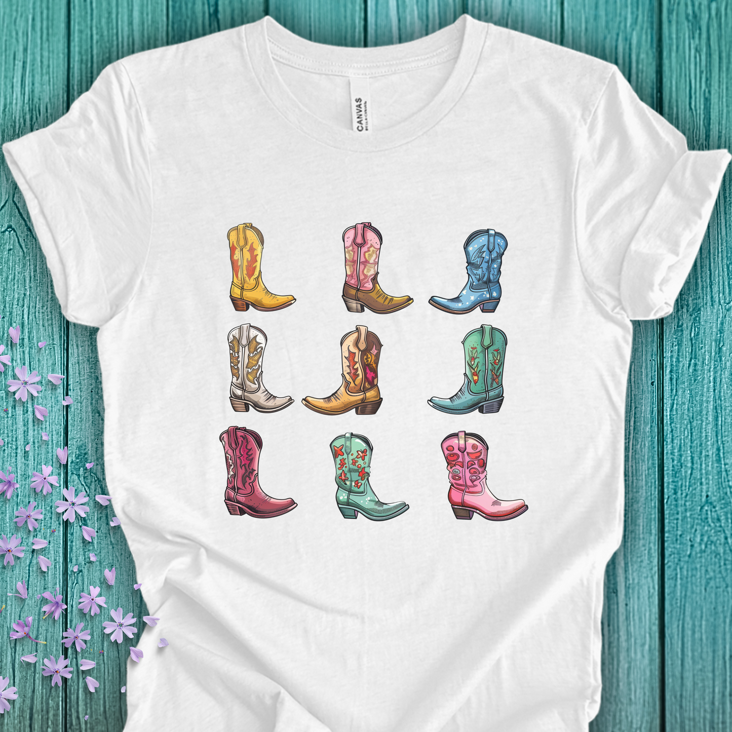 Cowgirl Boots TShirt - Buncha Boots Unisex Crew
