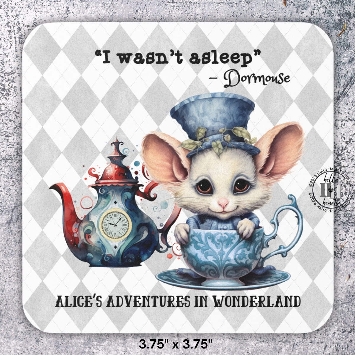 Alice in Wonderland Book Coasters - 7 Designs