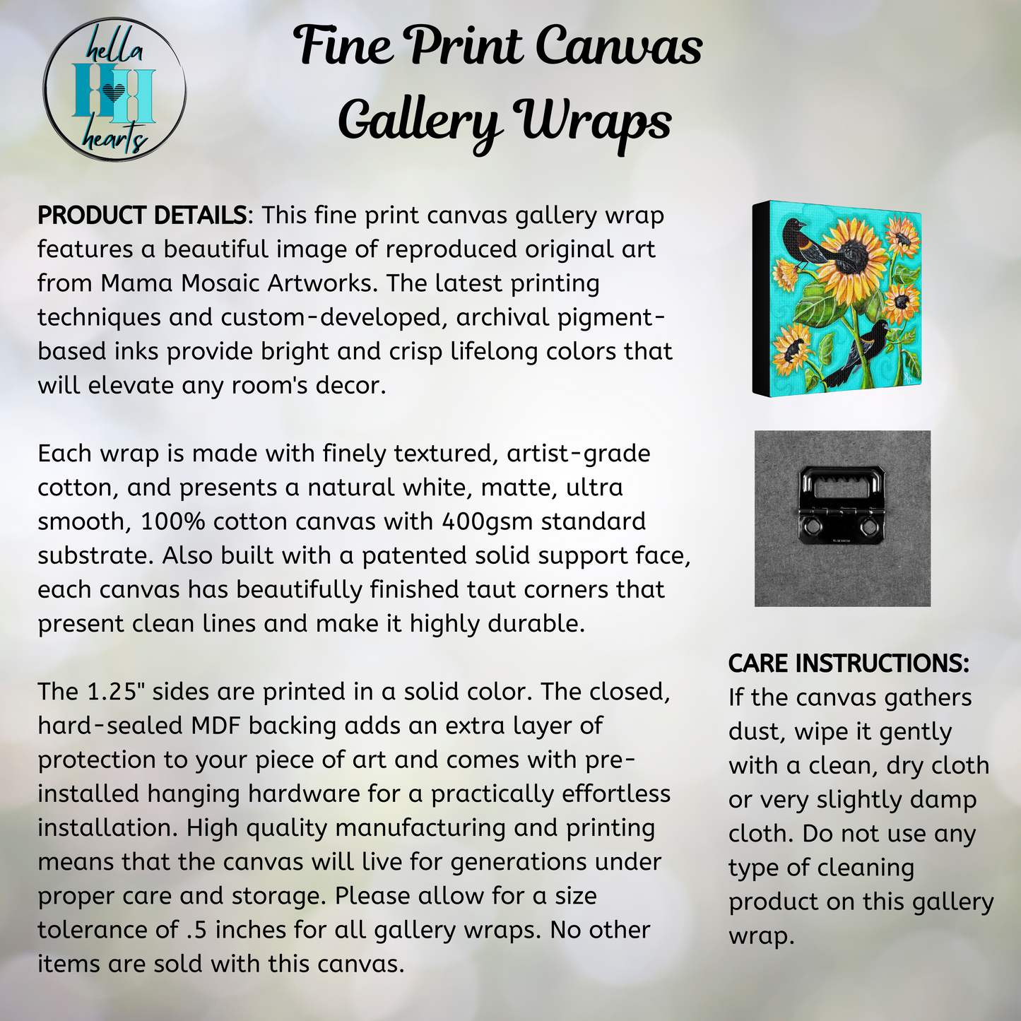 Canvas Wall Art - Gypsy From Mama Mosaic Artworks - Comes Ready to Hang