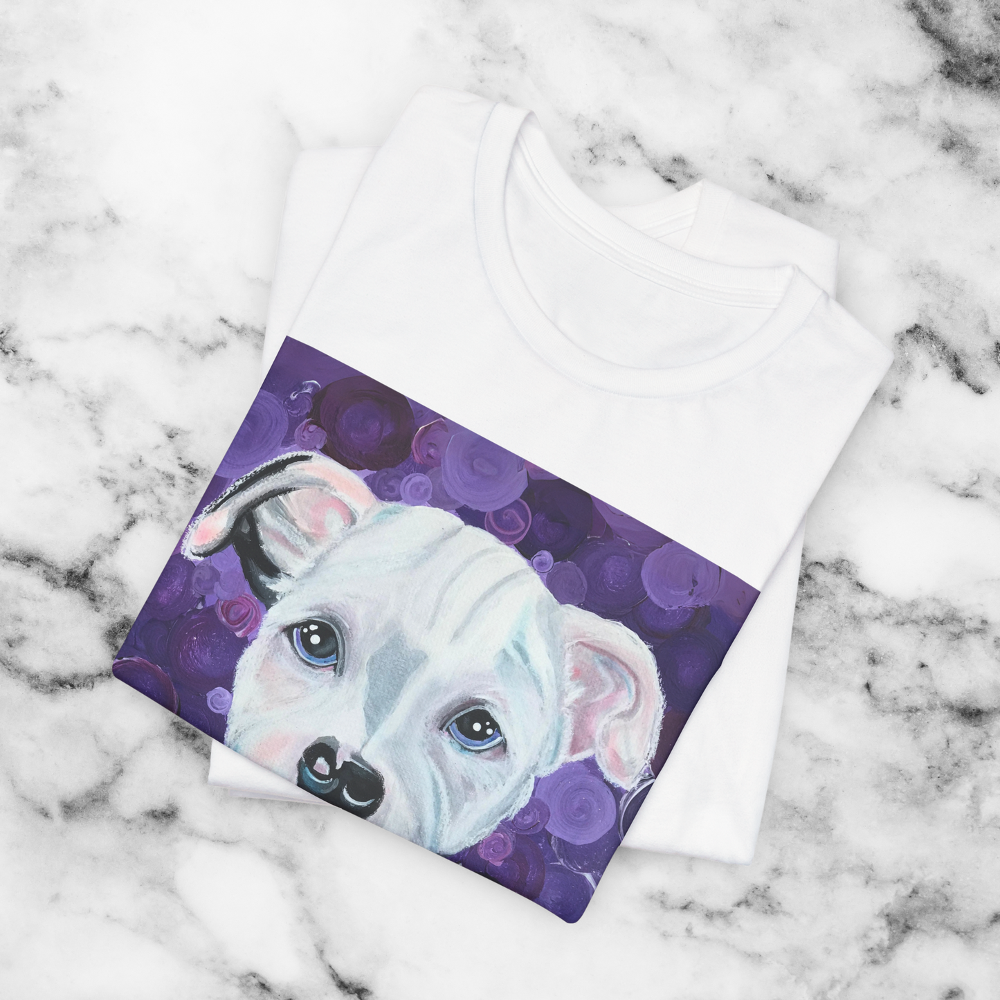 Pit Bull Unisex TShirt - Portrait of a Pit Bull from Mama Mosaic Artworks