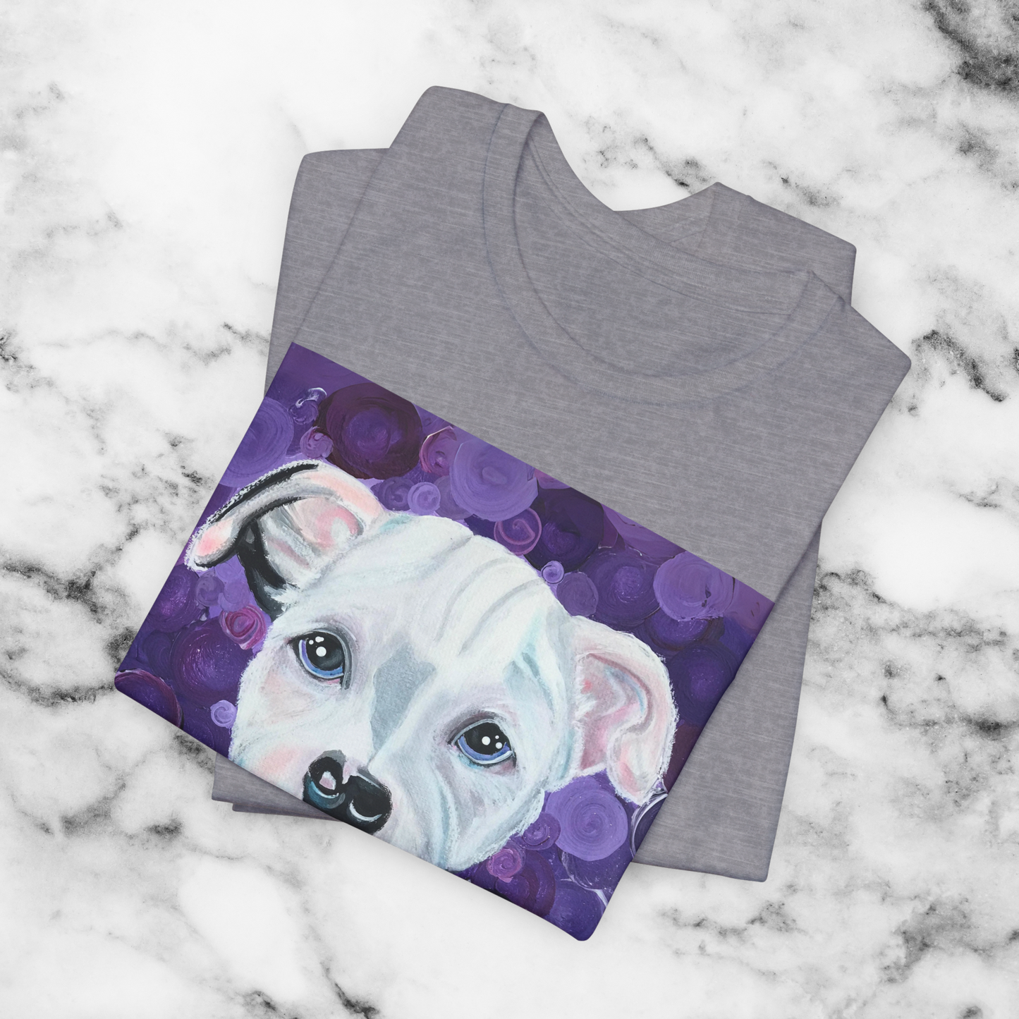 Pit Bull Unisex TShirt - Portrait of a Pit Bull from Mama Mosaic Artworks