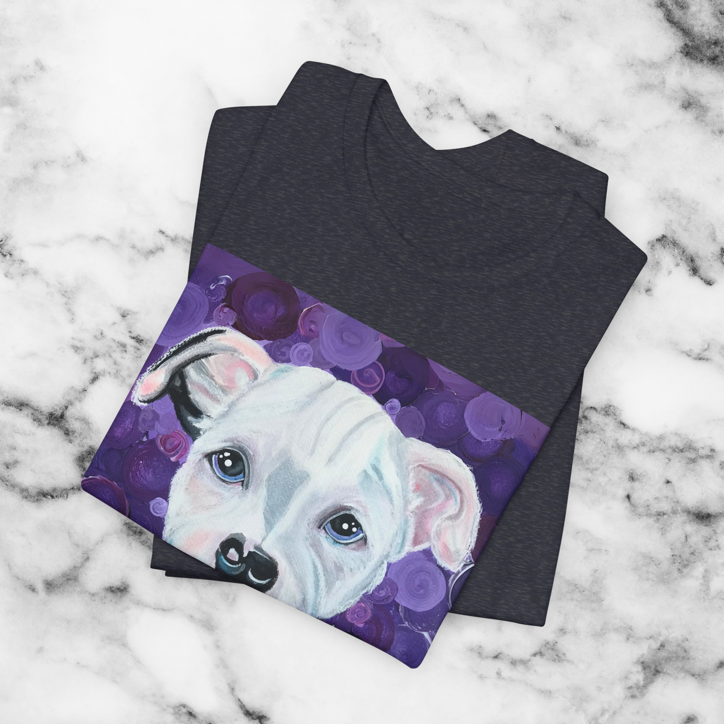 Pit Bull Unisex TShirt - Portrait of a Pit Bull from Mama Mosaic Artworks