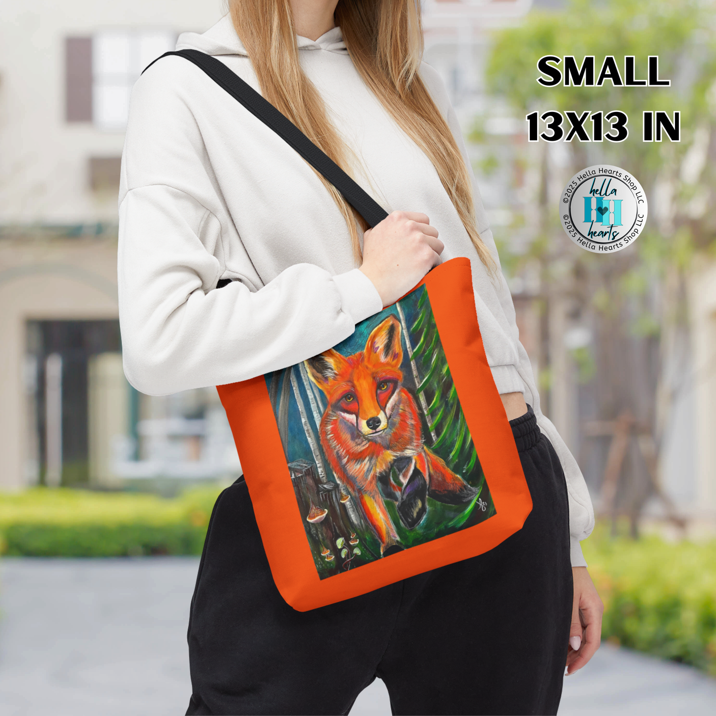 Fox Tote Bag - Original Art, Fox Trot by Mama Mosaic Artworks - Water Resistant Bag - 3 Sizes