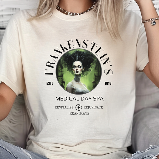 Bride of Frankenstein Shirt - Medical Day Spa - Comfort Colors Unisex Crew