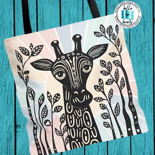 Giraffe Tote Bag - Water Resistant Tote - 3 Sizes