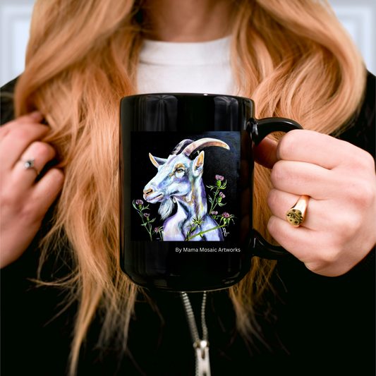 Mug - Goat in Thistles from Mama Mosaic Artworks