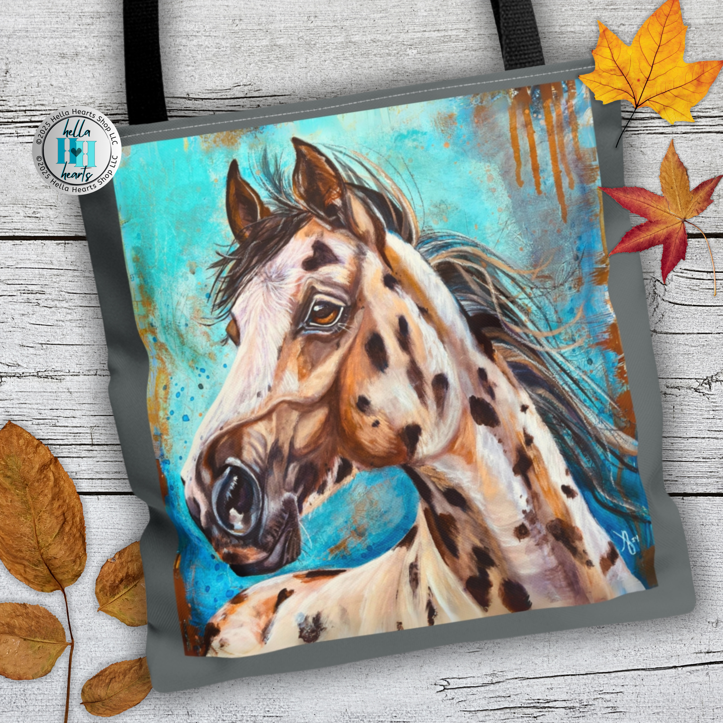 Appaloosa Horse Tote Bag - Original Art, Gypsy From Mama Mosaic Artworks - 3 Sizes