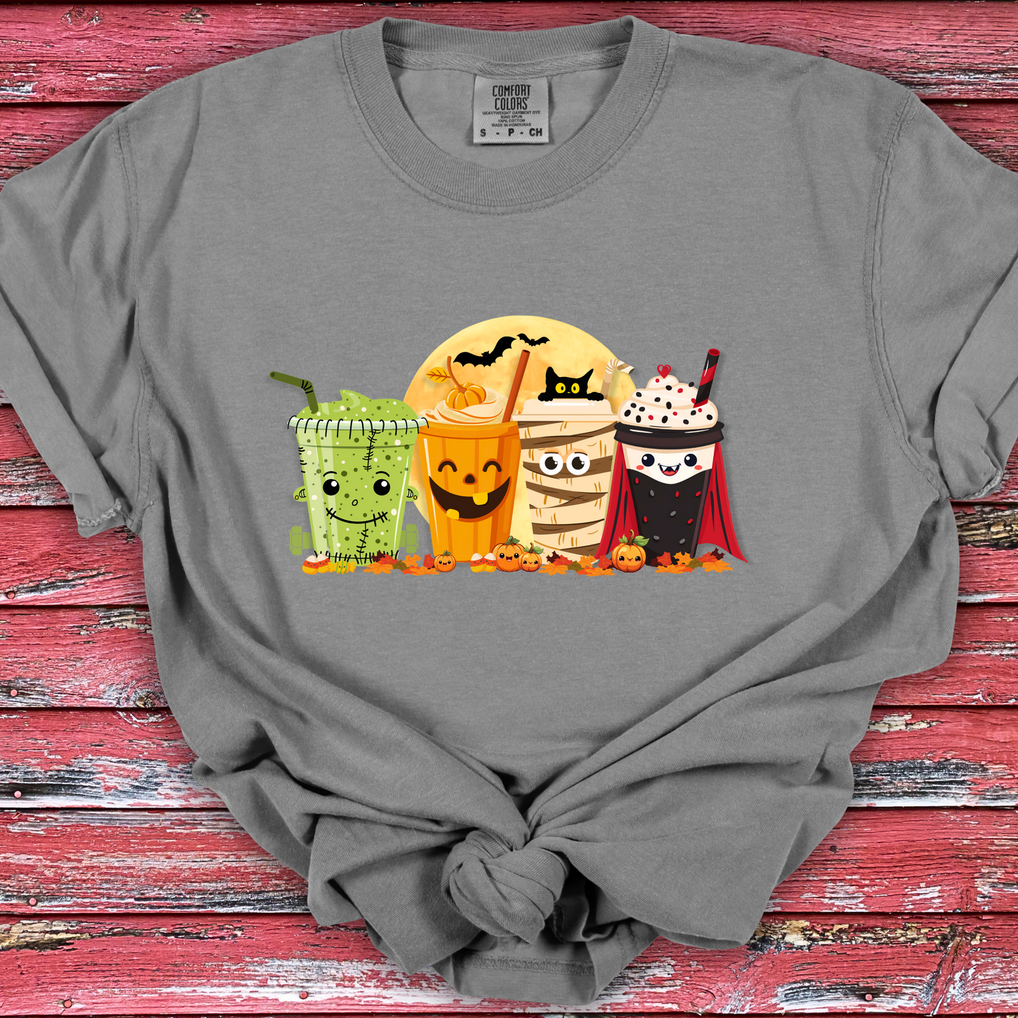 Halloween Monster Coffee Comfort Colors Unisex TShirt