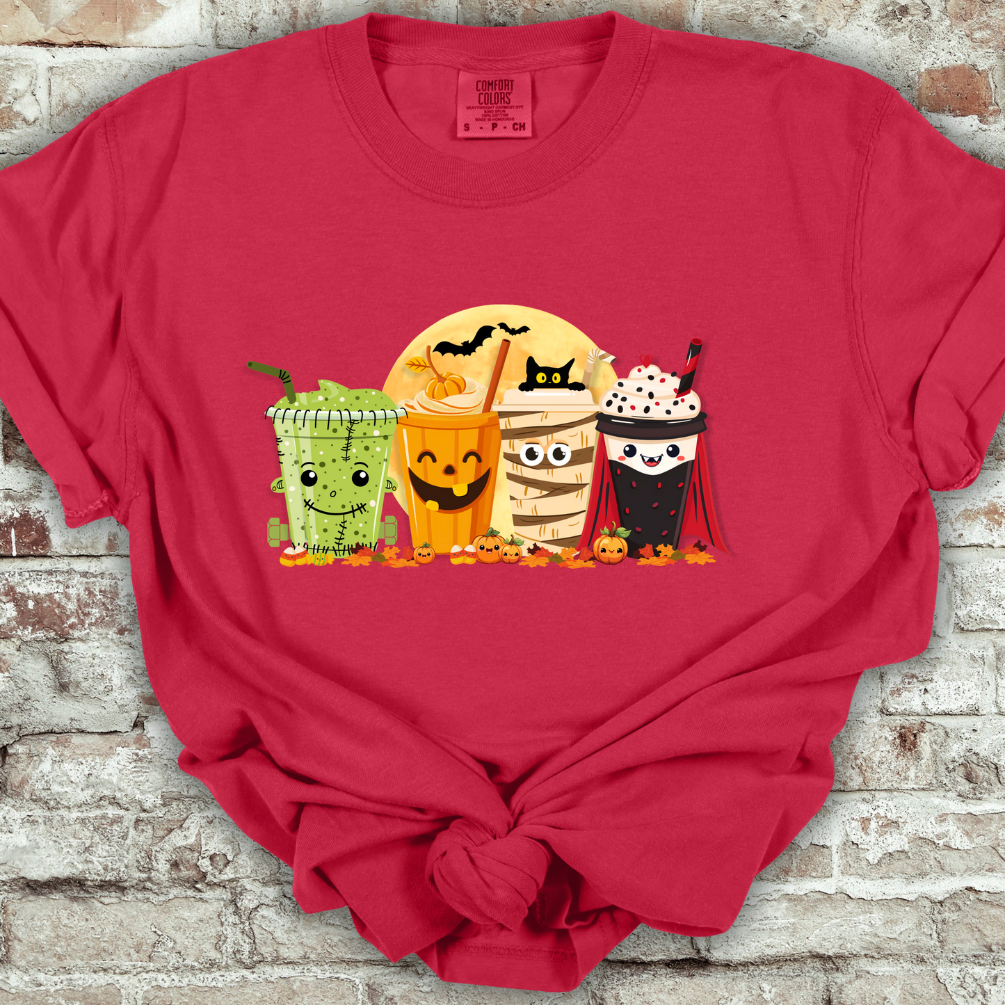 Halloween Monster Coffee Comfort Colors Unisex TShirt