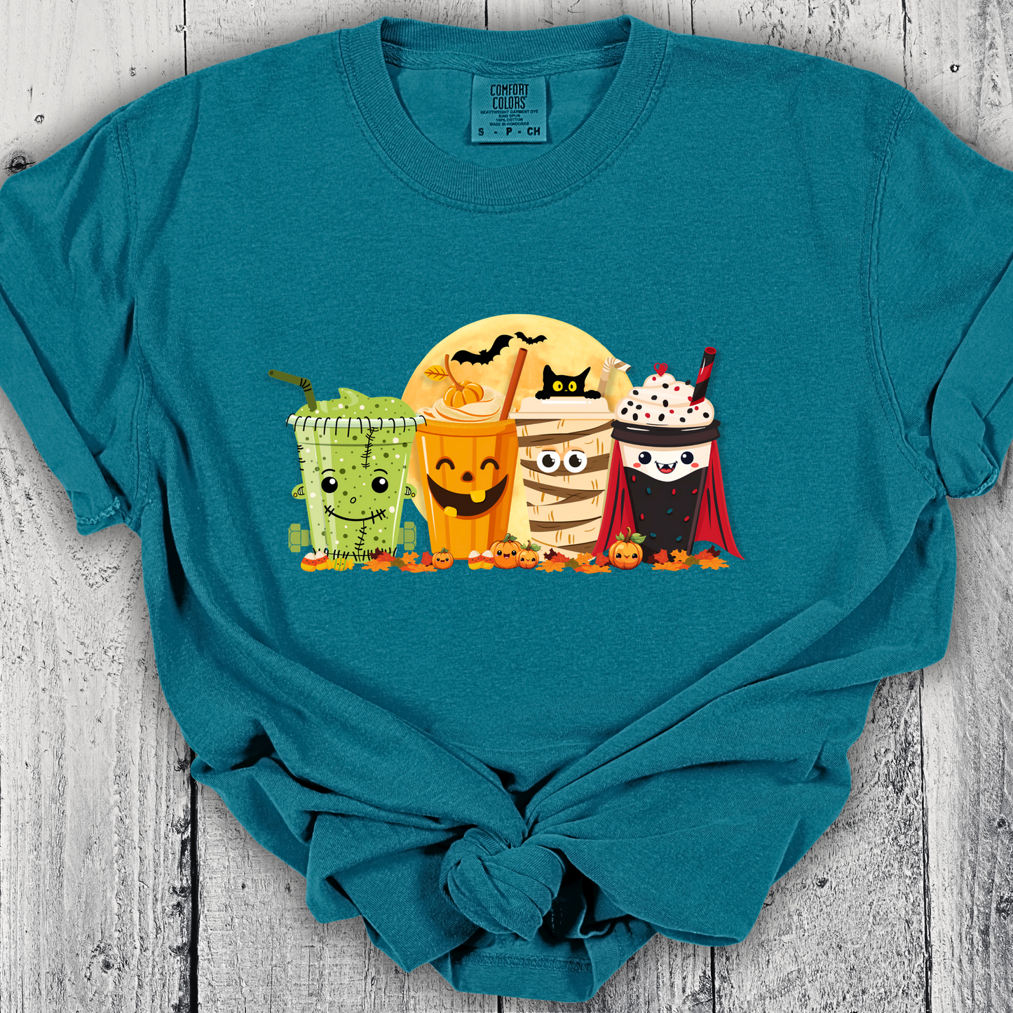 Halloween Monster Coffee Comfort Colors Unisex TShirt