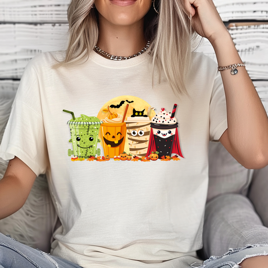 Halloween Monster Coffee Comfort Colors Unisex TShirt